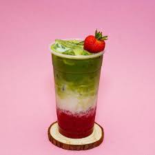 Brown Sugar Strawberry Matcha Latte